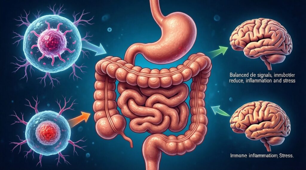 Микробиом человека: как кишечные бактерии связаны с иммунитетом, кожей и настроением - иллюстрация