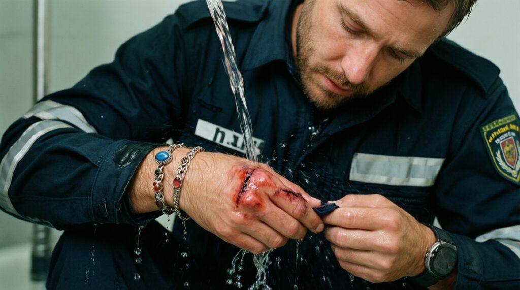 Первая помощь в быту: алгоритмы действий при ожогах, кровотечениях и приступах - иллюстрация